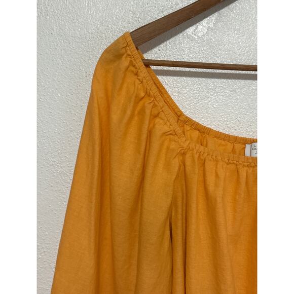 Linen Charter Club Luxury Boho Hippie Balloon Sleeve Ombré Top XL Festival - Picture 4 of 12